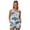 Cherry Blossom Sea Waves, variant on Sunflower Cow Pattern Women's Swimsuit Tankini Tummy Control Bathing Suits Two Piece Full Coverage Slim Swim Suits with High Waisted Bottom, 2XL