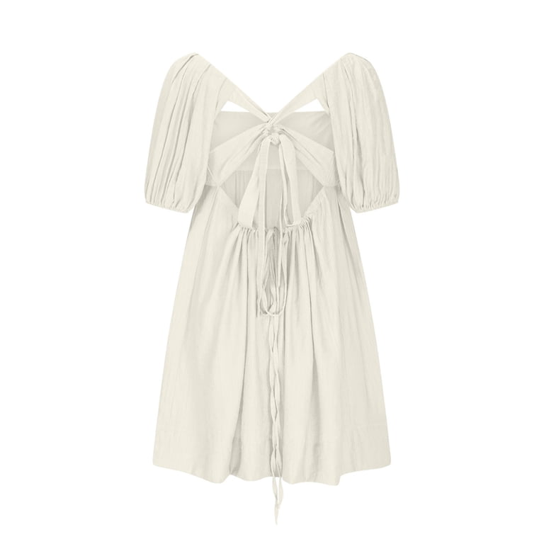 cross front pleated dress Aakaa Cross Front Neck Halter Pleated Dress M
