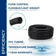 thumbnail image 3 of 1-1/2 in. I.D. x 100 ft. Multi-Use Pond Black Kink Free, Corrugated, Flexible PVC Tubing, 3 of 10