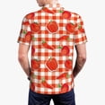 thumbnail image 4 of Balery Tomatoes And Chili Printed Men’s Short Sleeve Polo Shirt, Midweight Men's Shirt,Golf Polo shirts -Large, 4 of 9