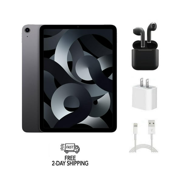 Restored Apple iPad Air 5 A2588 (WiFi) 256GB Space Gray w/ Pre-Installed Tempered Glass (Refurbished)