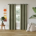 thumbnail image 5 of Sun Zero Cascade Pleated Velvet Blackout Grommet Curtain Panel, 40"X96", Sage Green, 5 of 7