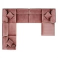 thumbnail image 4 of Modway Commix 7-Piece Down Filled Overstuffed Performance Velvet Sectional Sofa in Dusty Rose, 4 of 5
