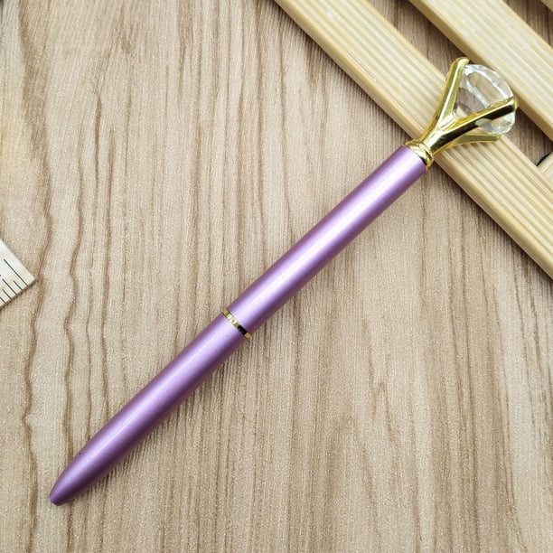 Xihbxyly Bolígrafo de Cristal, Agarre Cómodo, Escritura Suave, Diseño Metálico Colorido, Elegante Caja de Regalo, Ideal para Navidad, Bodas y Cumpleaños, 14 Cm de Largo.
