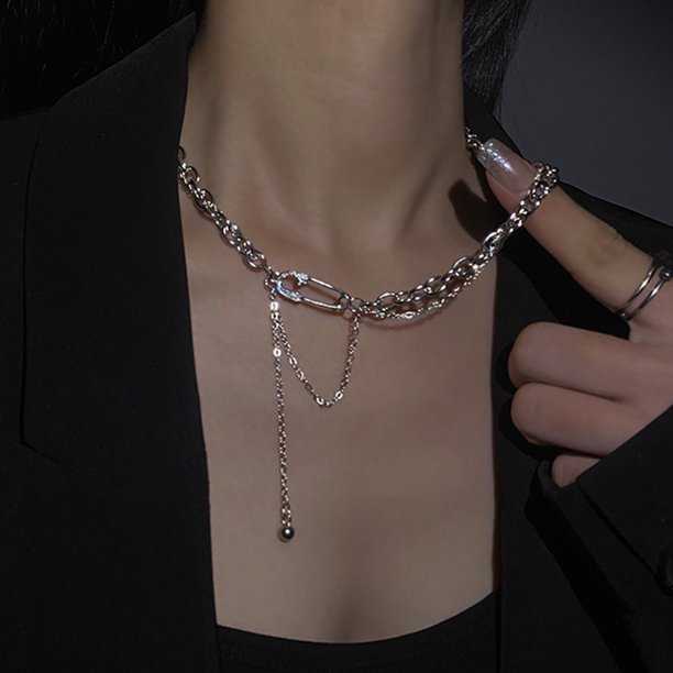 Nuevo Collar De Mariposa Brillante Para Mujer Exquisito Doble Capa Cadena De Clavícula Joyería Para Damas Regalo Gao Jiahui unisex
