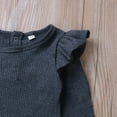 thumbnail image 4 of Kiapeise Newborn Baby Girl Autumn Winter Ruffle Knitted Romper Bodysuit Long Sleeve Jumpsuit Top One-Pieces, 4 of 6