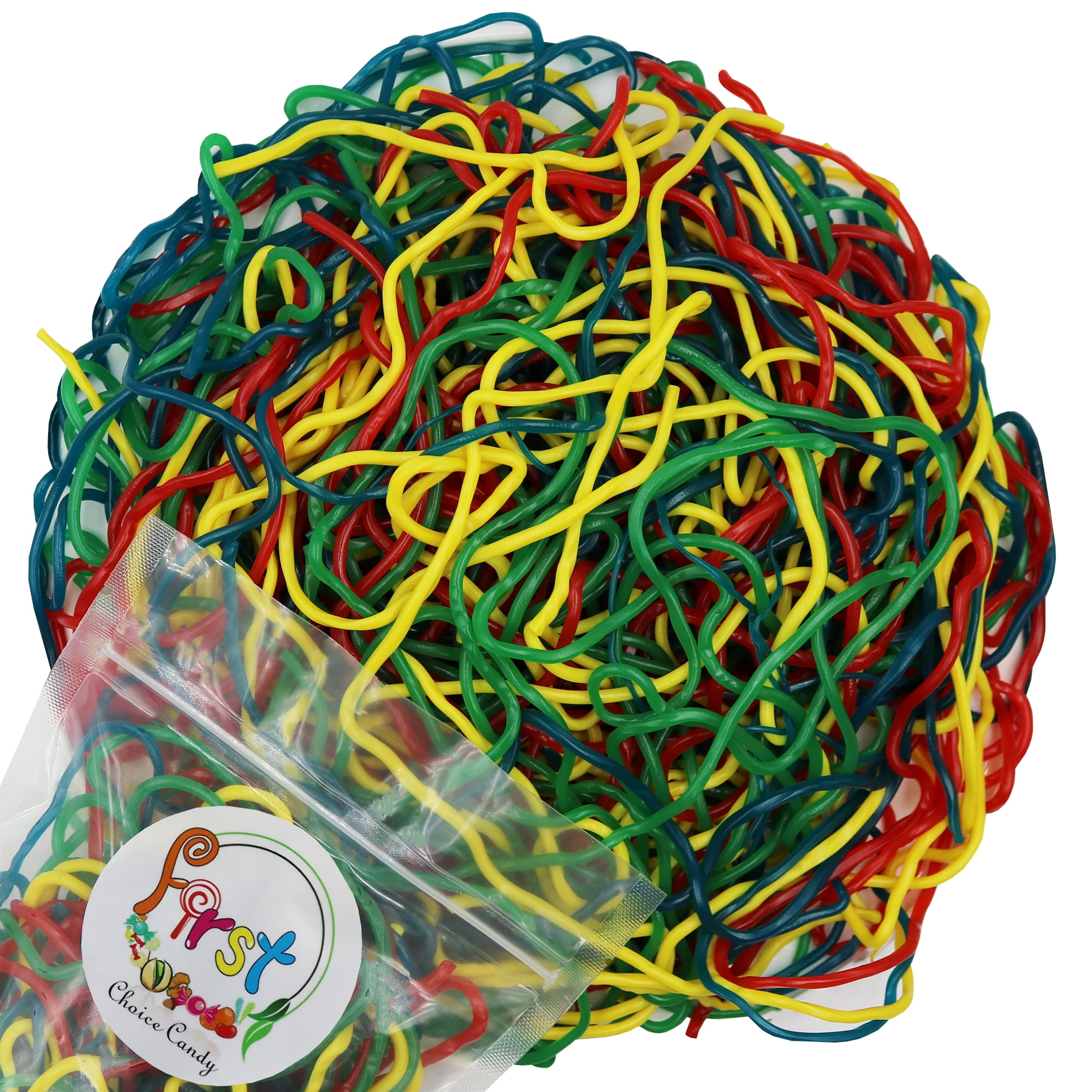 FirstChoiceCandy Rainbow Laces Licorice Shoe Lace Gummy Candy 1 Pound Resealable Bag Free Shipping