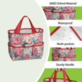 thumbnail image 4 of Garden Tool Bag,Pioneer Flower Floral Print Pattern Garden Tool Organizer,Garden Gifts,Waterproof Multi-Pocket Garden Tool Storage 11.8x5.5x11.4 Inch(Tools NOT Included), 4 of 6