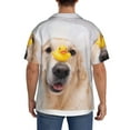 thumbnail image 3 of Fuzoiu The Dog Is Sitting In A Bubble Bath Print Men's Casual Short,Men's Short Sleeve Shirt,Mens Casual Button Down Shirts,Cuban Collar Summer Shirt for Beach, Vacation, and Outdoor Activities-Small, 3 of 5