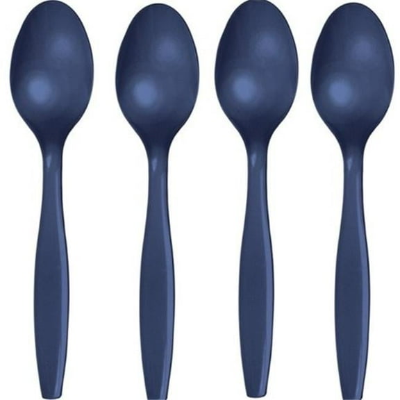 Hoffmaster Group 010603 Premium Plastic Spoons, Navy Blue - 24 per Case - Case of 12