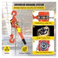 thumbnail image 4 of Lever Chain Hoist,3T / 1.5T Manual Ratcheting Lever Chain Hoist 1.5M 6M Portable Hand Block Lifting Come Along Puller Pulley Hook Mount ,Outstanding Load Capacity, 4 of 6