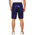 thumbnail image 3 of INSPIRE CHIC Sequins Shorts for Men's Summer Elastic Waist Party Nightout Short Pants 38 Blue, 3 of 5