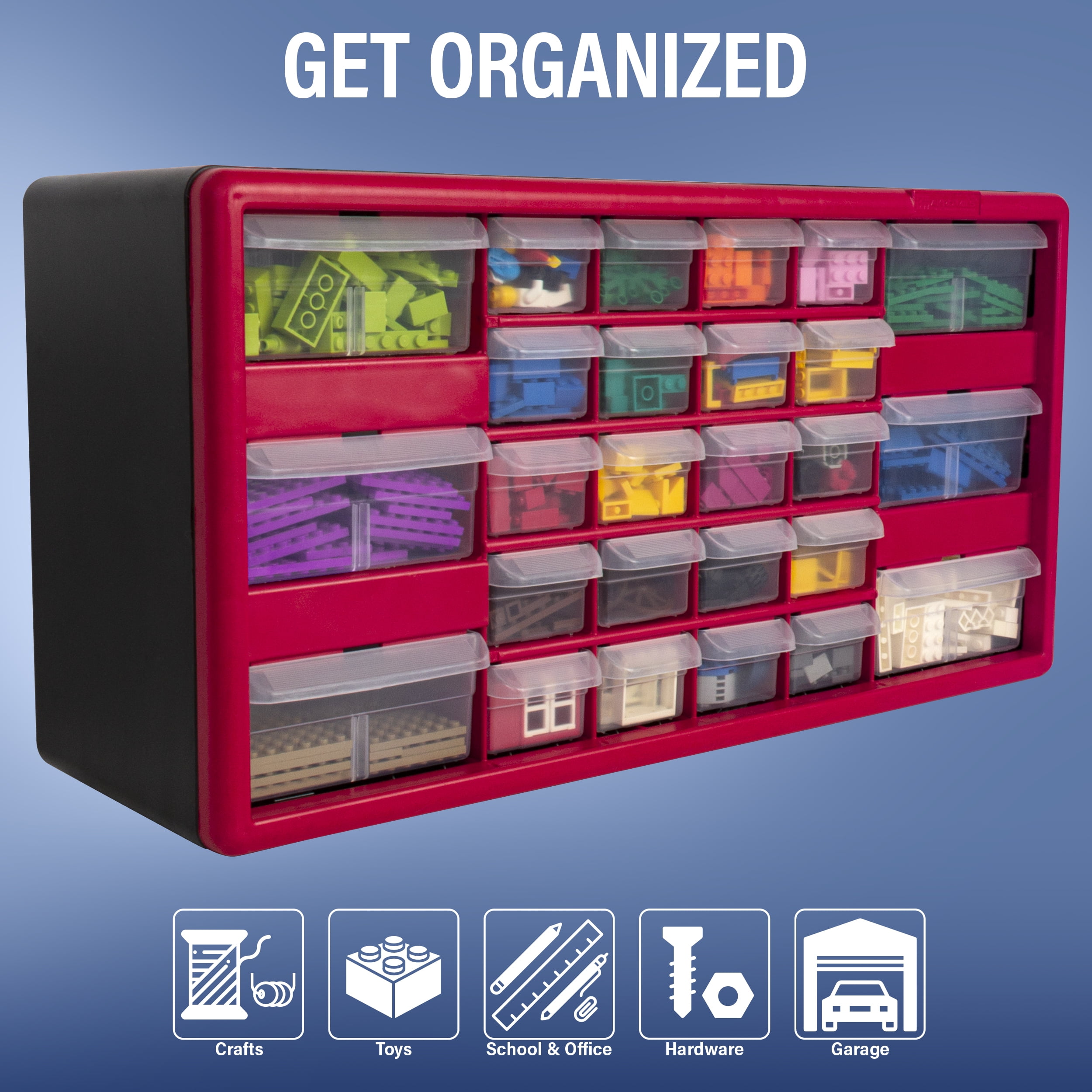Small Parts Organizer Storage Cabinet Hardware Craft Organizer 26 Drawer Bin  Cab