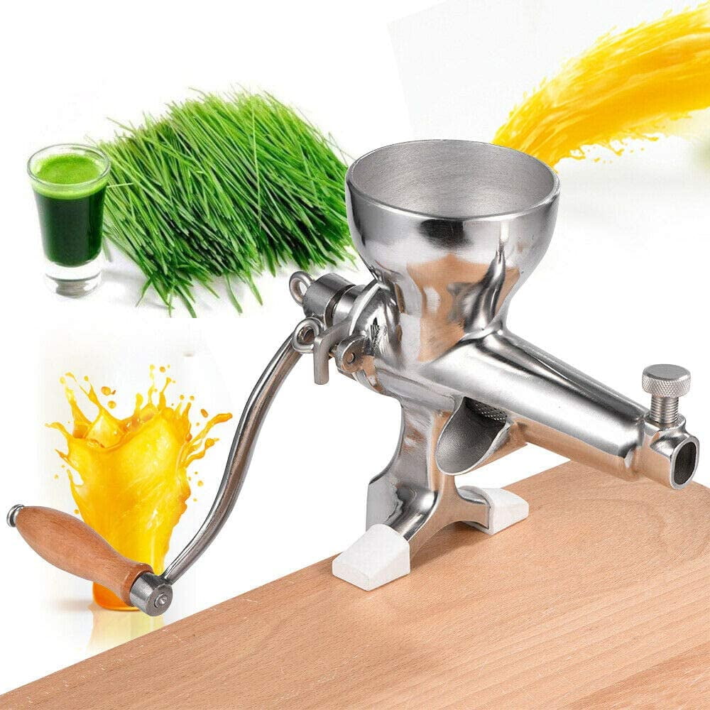 TFCFL Stainless Steel Manual Wheatgrass Juicer, Hand Crank Fruit