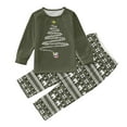 thumbnail image 3 of Shadoumai Matching Family Christmas Pajamas For Couples, Xmas Tree Print Tops Long Sleeve Holiday Sleepwear Sets For Mom Dad Fall Clothes, 3 of 6