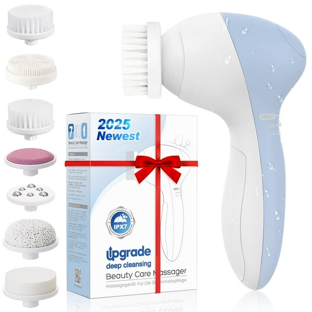 Cepillo de limpieza facial COSLUS FBS-D 7 en 1 con resistencia al agua