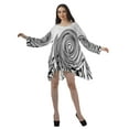 thumbnail image 4 of Moomaya Robe de Cocktail Imprimée à Manches Longues Tenues de Noël Robe Courte pour les Fêtes, 4 of 4