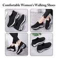 thumbnail image 6 of Cyiecw Women's Walking Shoes Lightweight Slip on Sock Sneakers Comfortable Mesh Air Cushion Platform Loafers, 6 of 7