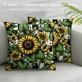 thumbnail image 3 of GOSMITH Sunflower Pillow Covers Yellow Floral Butterfly Spring Summer Buffalo Plaid Outdoor Decorative Throw Pillows Farmhouse Pillowcases Cushion Case Decor for Home Sofa Couch Bed White, 3 of 5