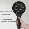 thumbnail image 2 of 13 Cm Big Panel High Pressure Shower Head Black 3 Modes Large Flow Spray Nozzle, 2 of 5