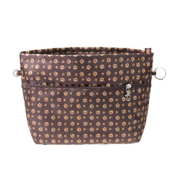 Bewildely Organizador de monedero expandible con cierre de cremallera, bolsa de almacenamiento elegante y sencilla, bolsa de nailon resistente al Almacenamiento y organización del hogar huella