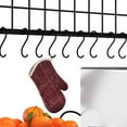 thumbnail image 6 of DEXTRUS Kitchen Bakers Rack with Hooks & Power Outlets, 6-Tier Microwave Stand with Door, Brown, 6 of 9