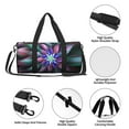 thumbnail image 6 of Xecao Colored Abstract print Round Travel Duffel Bag is a foldable gym bag with an inner pocket, perfect for travel sports, 6 of 8