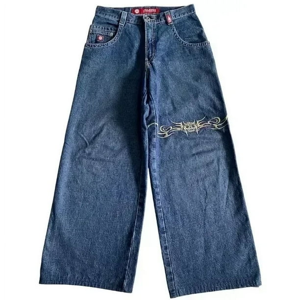 JNCO JEANS baggy jeans 34×30 Vintage JNCO Tribal Crown Reflective Stripes Baggy Fit Jeans (34 X