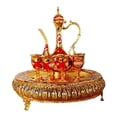 thumbnail image 1 of 8 Unids Retro Juego de Té Turco Elegante Copa Flagon Vidrio Regalo de Boda Decoración Vintage Juego de Cafetera Turca para Hotel Cocina Sala de Bodas Estilo C Baoblaze vajilla de café, 1 of 7