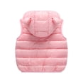 thumbnail image 4 of GiLiling Baby Boys Girls Hooded Puffer Vest Winter Lightweight Sleeveless Bear Ears Zipper up Jacket Down Vest Coat Kids (Pink, 18-24 Months), 4 of 4