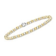 thumbnail image 3 of Pure Collection by Ross-Simons Italian Sterling Silver and 18kt Gold Vermeil Jewelry Set: 3 3-5mm Bead Stretch Bracelets, Women's, Adult, 3 of 8