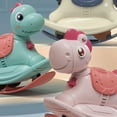 Temacd Children Press Sliding Toy Rocking Horse Cartoon Inertial Animal