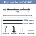 thumbnail image 6 of 1 Inch Industrial Adjustable Curtain Rod for Windows 16 to 28,Indoor/Outdoor Pipe Wrap Around Curtain Rod, 6 of 9
