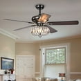 thumbnail image 3 of Warehouse of Tiffany Chrysaor II 1-Light Crystal 5-blade 52-inch Pear Black Ceiling Fan, 3 of 5