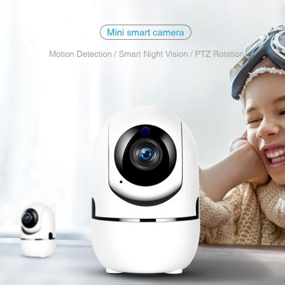 White Baby Monitor with 2-Way Audio 051303 Remote Monitor with iOS & Android App Night Vision 1080p Home Camera,Indoor Wireless WiFi Home IP Security Camera,AAJO Panoramic Pet Camera Micro SD Card Storage