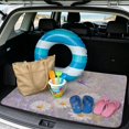 thumbnail image 2 of Xixirimido Heavy Duty Cargo Liner Floor Mat All Weather Trunk Protection, Universal Anti-slip Car Trunk Mat for Car Van SUV Sedan 29" x 39", Daisy Flower Dragonfly, 2 of 7