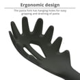 thumbnail image 3 of Silicone Pasta Fork (12"), Food Grade Noodle Spoon with Natural Wooden Handle, BPA Free, Spaghetti Strainer & Server Spoon (12 inch, Gray), 3 of 8