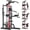 Black Red, variant on Lat Pulldown Machine, All-in-One Home Gym with Seated Row, High/Low Pulley, Leg Support – Heavy Duty Cable Tower for Back & Full Body Workouts
