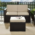 thumbnail image 6 of Crosley Palm Harbor Wicker Patio Ottoman in Brown and Sand, 6 of 7