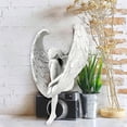 thumbnail image 4 of Creative White Resin Redemption Angel Statue,Tabletop Ornament, Hand-Carved Angel Sculpture Used for Garden Home Decoration, 4 of 6