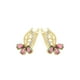 thumbnail image 1 of Aretes Hoja Flor Swarovski Flor Topacio Fuego Oro 14K Lam dorado Unitalla, 1 of 7