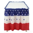 thumbnail image 5 of Jupe de Table Patriotique avec Imprimé Pentagramme / Housse de Table Décorative Rayée Rouge Blanc Bleu / Polyester Résistant aux Plis Convient aux Tables de 6 à 8 Pieds / Installation Velcros Sans Outils, 5 of 5