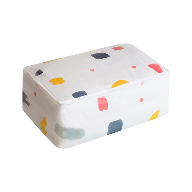 Fiudx Bolsa de Almacenamiento para Colchas de Algodón, Gran Capacidad, Plegable, Cómodas Asas de Doble Cara, Embalaje Duradero, Ideal para Organizar El Hogar, 60 X 40 X 25 Cm.