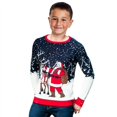 thumbnail image 2 of Santa And Reindeer Sweater Men's Ugly Christmas Sweater, 2 of 3
