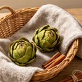 thumbnail image 6 of Artificial Artichoke Decor, Faux Vegetable Ornament, Realistic Kitchen Accent, Displays Layered Gradient Petals and Keeps Shape Year Round for Kitchen Table, Floral Arrangement, and Store Display., 6 of 6