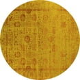 thumbnail image 1 of Ahgly Company Indoor Round Oriental Yellow Industrial Area Rugs, 3' Round, 1 of 4