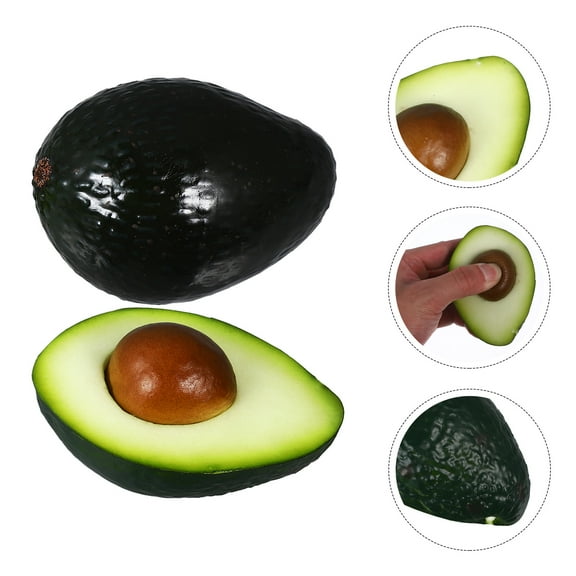 Raindrops 2Pcs Avocado Fake For Home Decor Lifelike Simulation Artificial Fruits