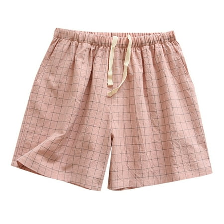 YUIVH Summer New Womens Shorts Thin Cotton Couple Shorts Home Pants Simple Loose Mini Sleeping Shorts Boxer Brief Skinny Denim Shorts