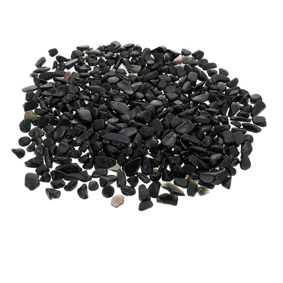 River Rocks Pebbles Black Fish Tank Landscaping Stone Delicate Aquarium Decor Desktop Obsidian