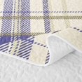 thumbnail image 5 of Manfei Modern Checkered Quilt King,Geometric Check King Coverlet Set,Beige Purple,3 Pieces,1 Bedspread and 2 Pillowcases, 5 of 7